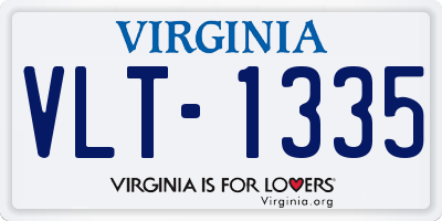 VA license plate VLT1335