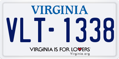 VA license plate VLT1338