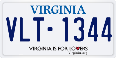 VA license plate VLT1344