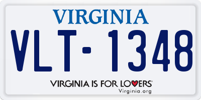 VA license plate VLT1348