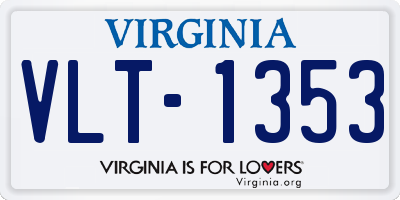 VA license plate VLT1353