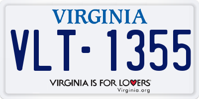 VA license plate VLT1355