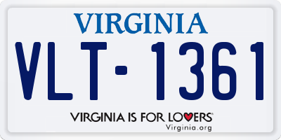 VA license plate VLT1361
