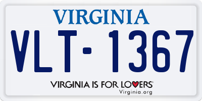 VA license plate VLT1367
