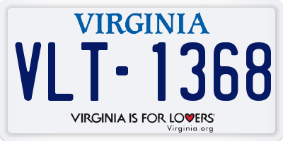 VA license plate VLT1368