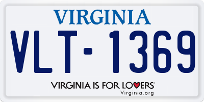 VA license plate VLT1369