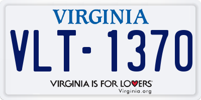 VA license plate VLT1370