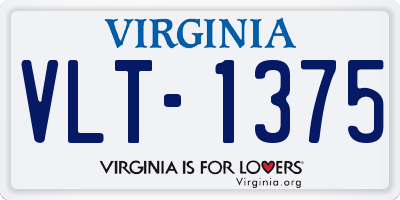 VA license plate VLT1375