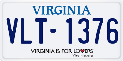 VA license plate VLT1376