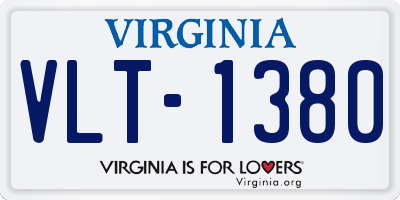 VA license plate VLT1380