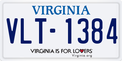 VA license plate VLT1384