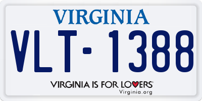 VA license plate VLT1388