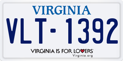 VA license plate VLT1392