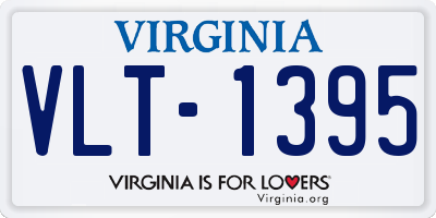 VA license plate VLT1395