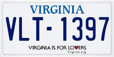 VA license plate VLT1397