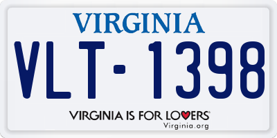 VA license plate VLT1398