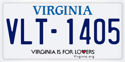 VA license plate VLT1405