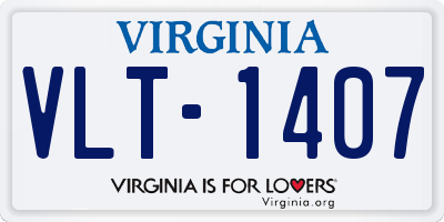 VA license plate VLT1407