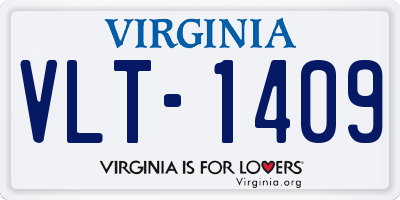 VA license plate VLT1409