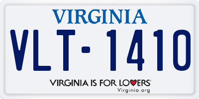 VA license plate VLT1410