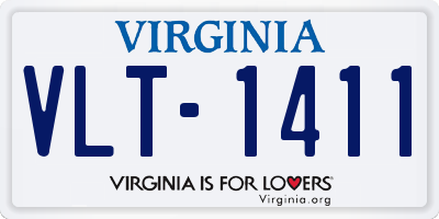VA license plate VLT1411