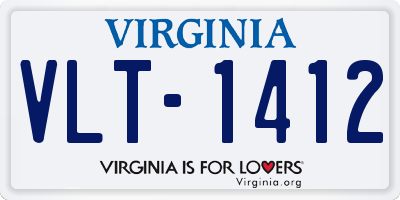 VA license plate VLT1412