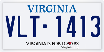 VA license plate VLT1413
