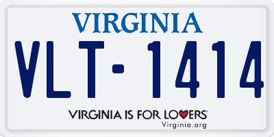 VA license plate VLT1414