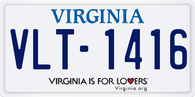 VA license plate VLT1416