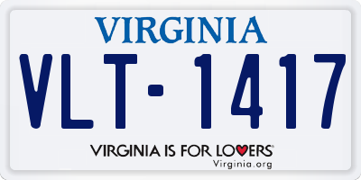 VA license plate VLT1417