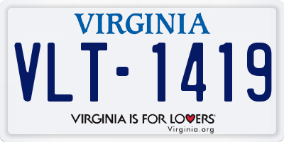 VA license plate VLT1419