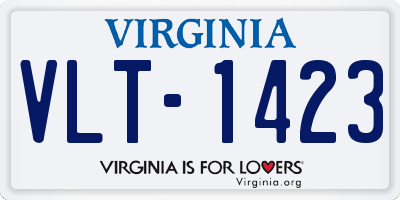 VA license plate VLT1423