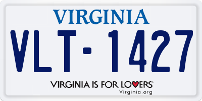 VA license plate VLT1427