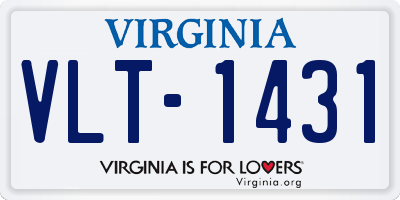 VA license plate VLT1431