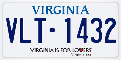 VA license plate VLT1432