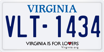 VA license plate VLT1434