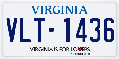 VA license plate VLT1436