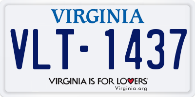 VA license plate VLT1437