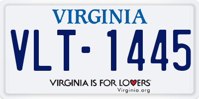 VA license plate VLT1445