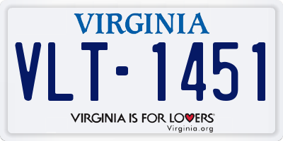 VA license plate VLT1451