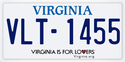 VA license plate VLT1455