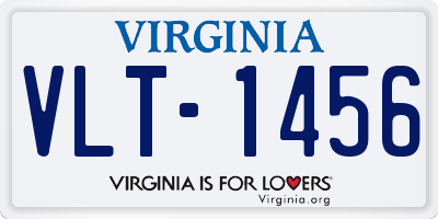 VA license plate VLT1456
