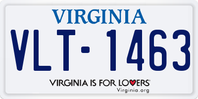 VA license plate VLT1463
