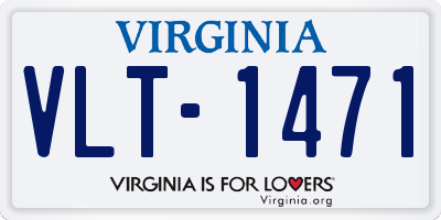 VA license plate VLT1471