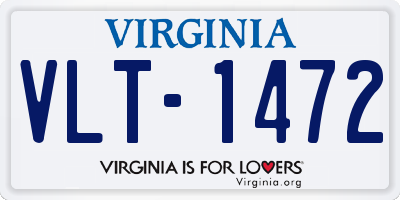 VA license plate VLT1472