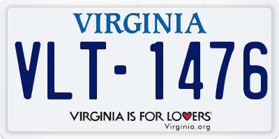 VA license plate VLT1476