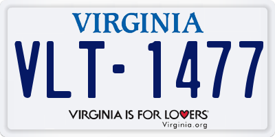 VA license plate VLT1477