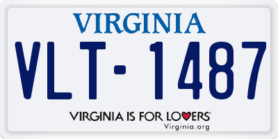 VA license plate VLT1487