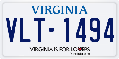 VA license plate VLT1494