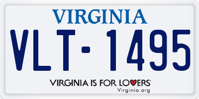 VA license plate VLT1495